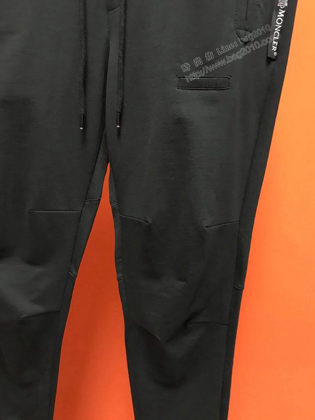 Moncler男裝 2020新款立體剪裁衛褲 Moncler黑色休閒男士長褲  tzy2546
